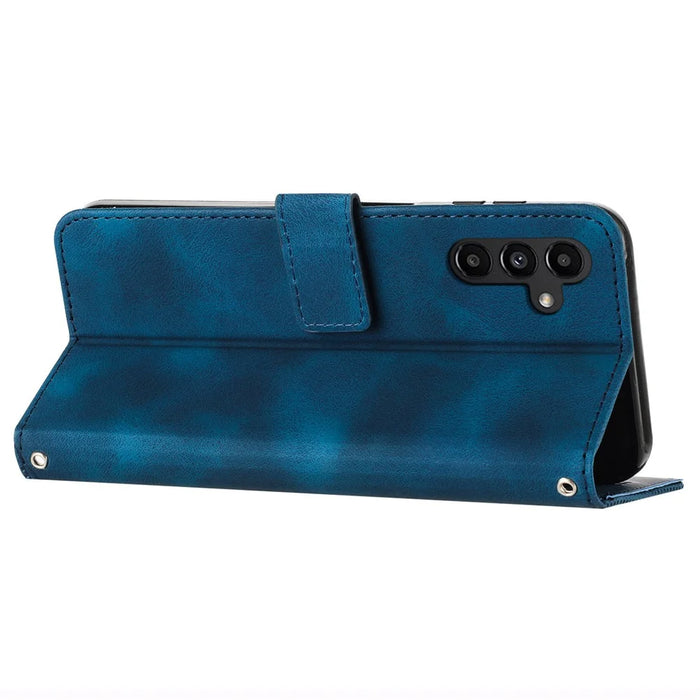 For Samsung Galaxy A55 5G Leather Flip Wallet Case Magnetic Card Slots Phone Cover - Sapphire - 2