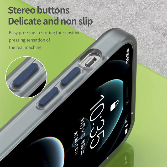 For iPhone 12 Pro Max 6.7 inch Magnetic Case Translucent Matte TPU + PC Phone Cover Compatible with MagSafe - Dark Blue - 6
