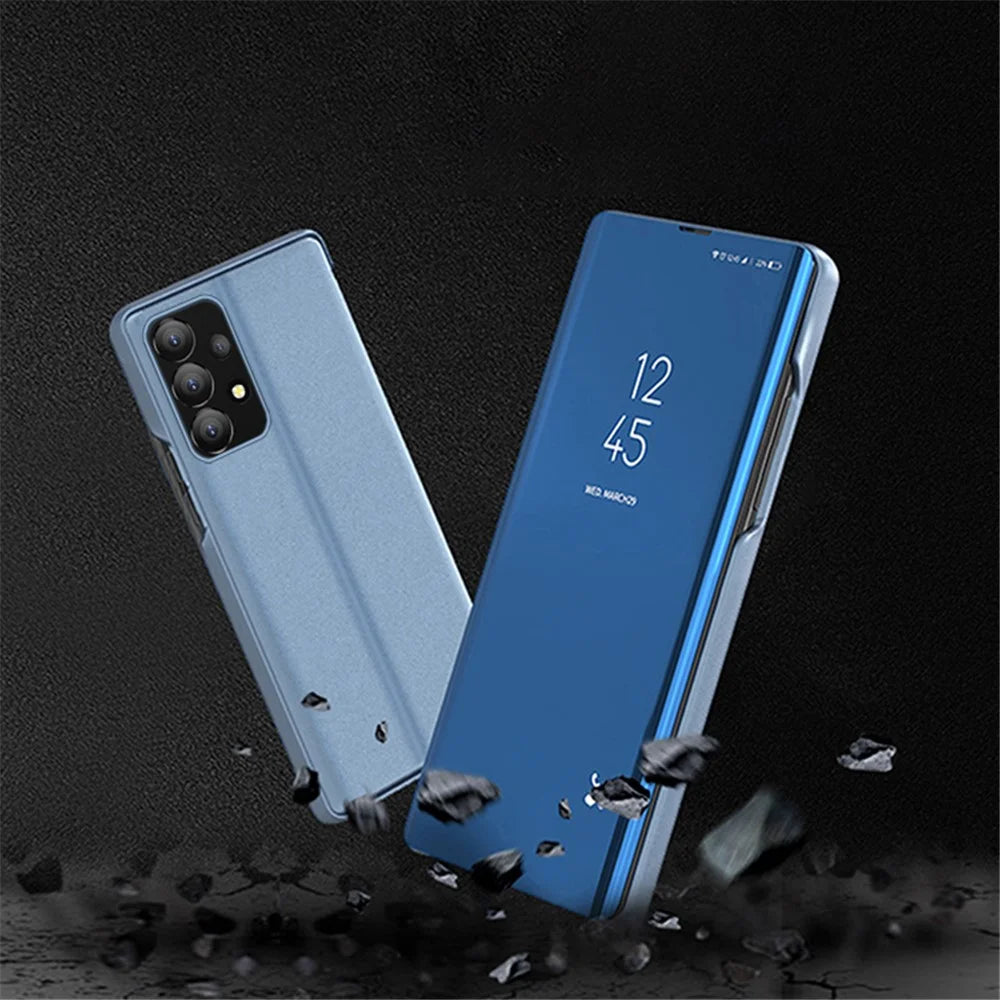 For Samsung Galaxy A13 4G Flip Leather Cover with Stand Full Body Protective Phone Case - Blue - 3