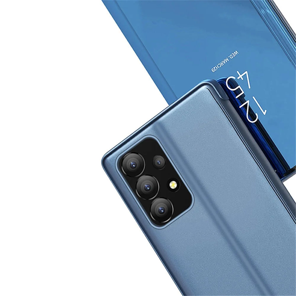 For Samsung Galaxy A13 4G Flip Leather Cover with Stand Full Body Protective Phone Case - Blue - 6