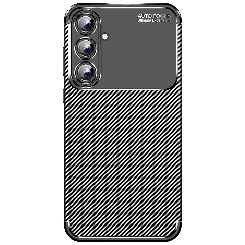 For Samsung Galaxy A55 5G TPU Case Carbon Fiber Texture Slim-Fit Mobile Phone Cover - 1