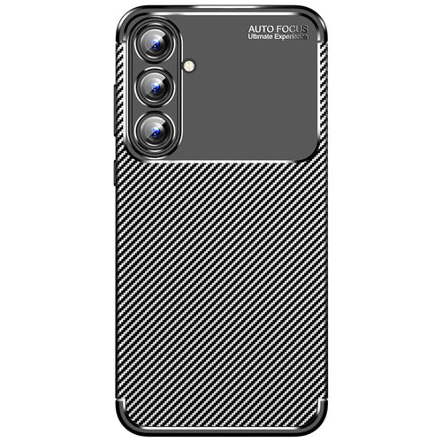 For Samsung Galaxy A55 5G TPU Case Carbon Fiber Texture Slim-Fit Mobile Phone Cover - 1