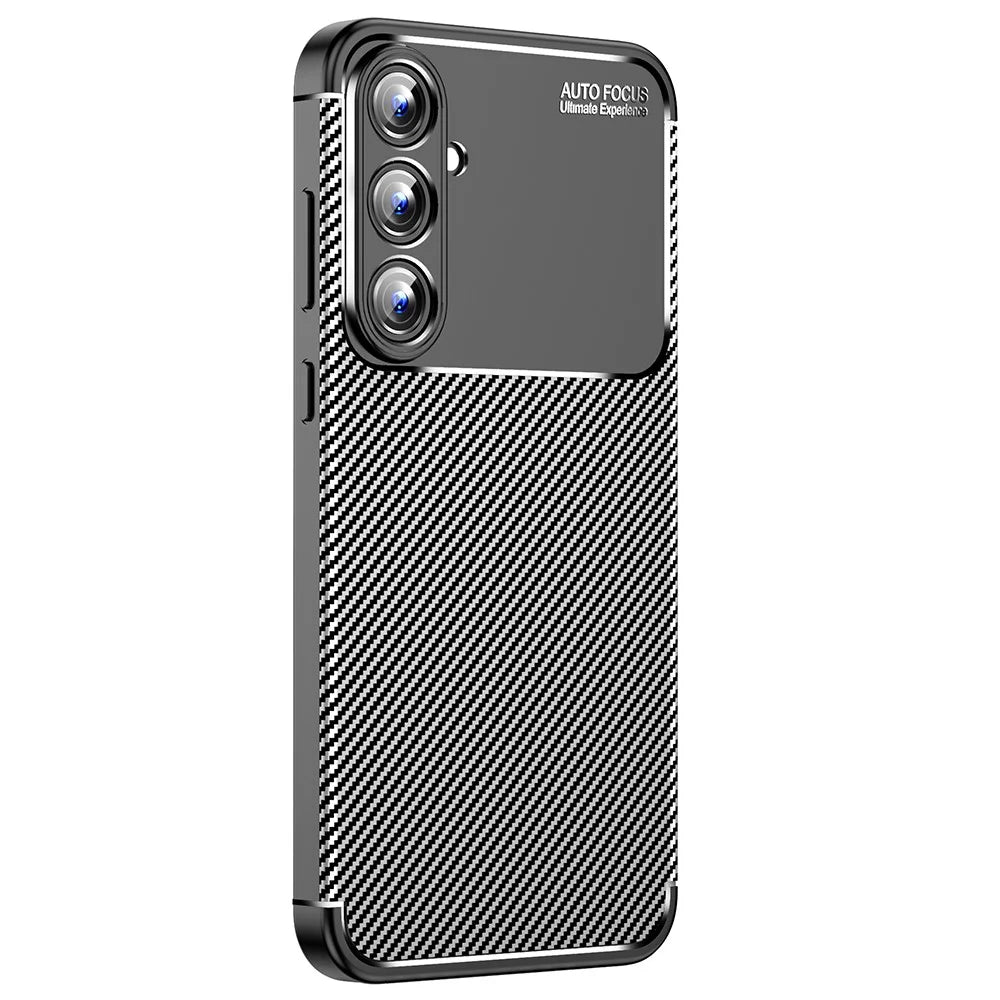 For Samsung Galaxy A55 5G TPU Case Carbon Fiber Texture Slim-Fit Mobile Phone Cover - 6