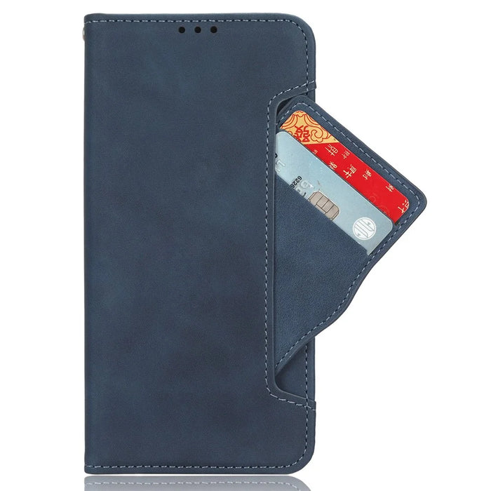 For Samsung Galaxy S24+ Multiple Card Slots Leather Case with Wallet Stand - Blue - 2