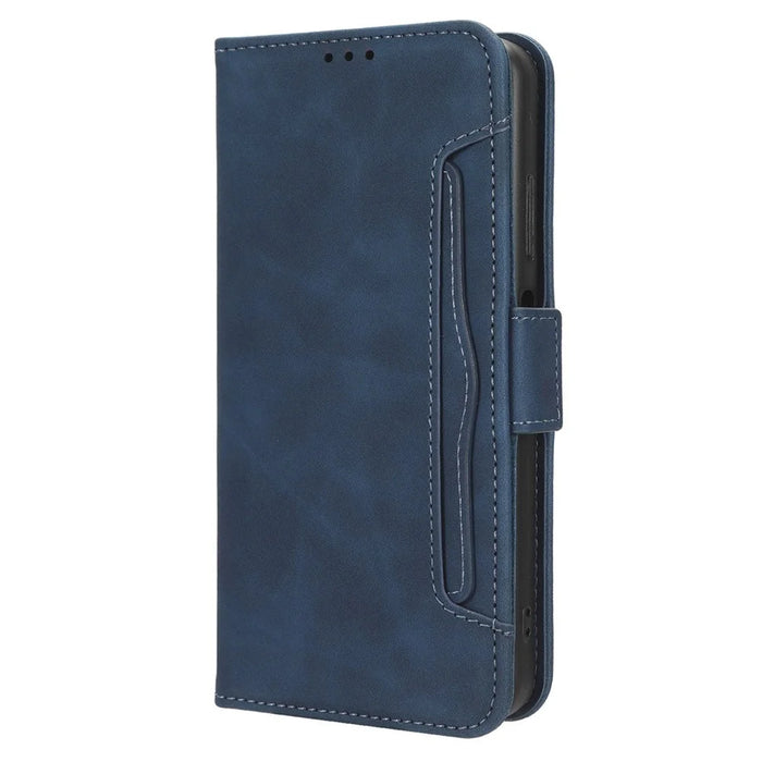 For Samsung Galaxy S24+ Multiple Card Slots Leather Case with Wallet Stand - Blue - 6