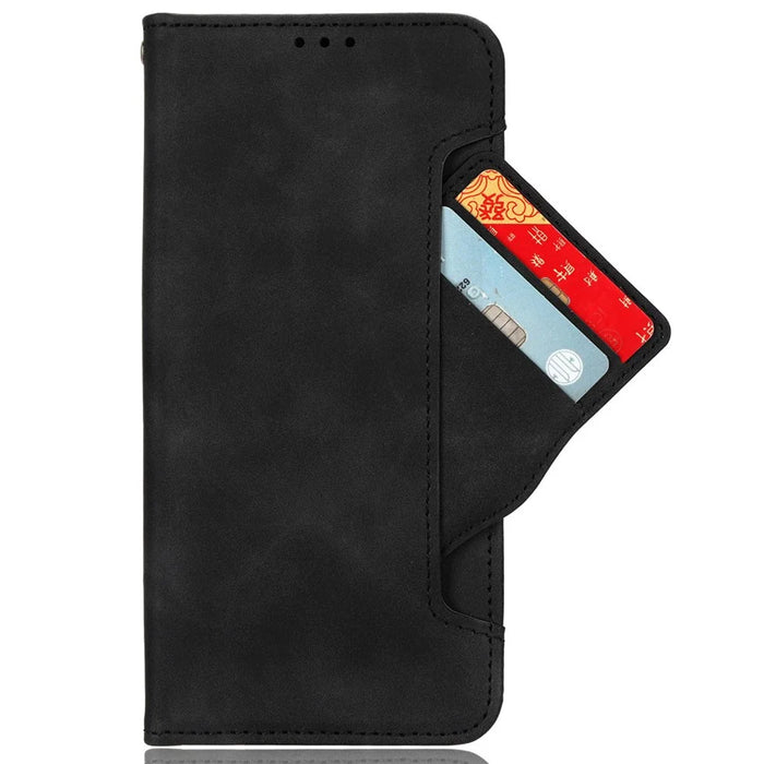 For Samsung Galaxy S24 Ultra Leather Case Multiple Card Slots Wallet Phone Cover - Black - 2