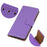 For Samsung Galaxy Xcover7 Leather Phone Case with Wallet Stand Magnetic Clasp - Purple - 5