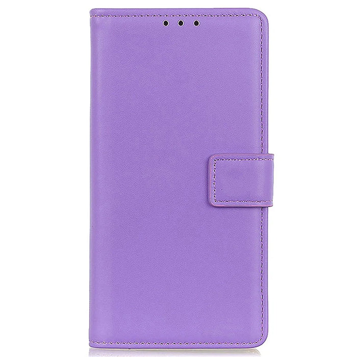 For Samsung Galaxy Xcover7 Leather Phone Case with Wallet Stand Magnetic Clasp - Purple - 6