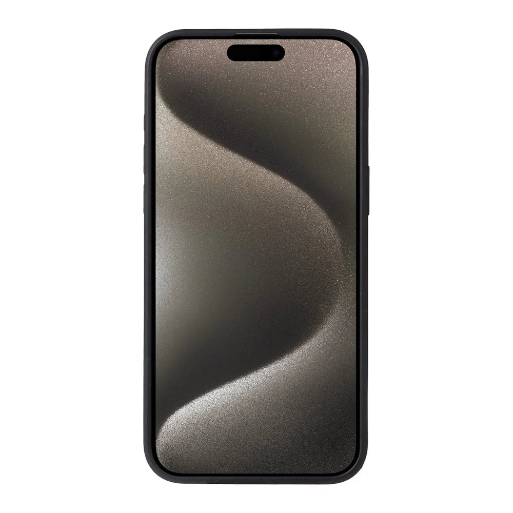 For iPhone 15 Pro Case with Magnetic Detachable Card Holder Carbon Fiber Texture Phone Cover - 2