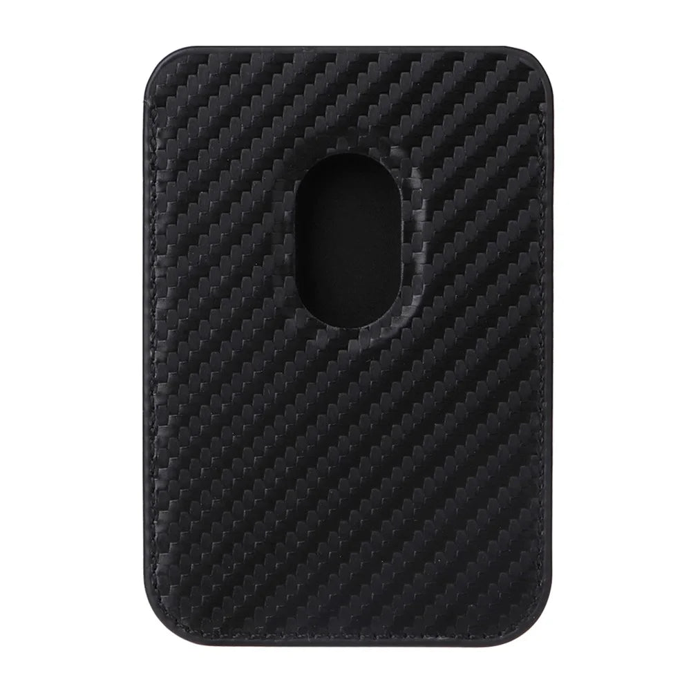 For iPhone 15 Pro Case with Magnetic Detachable Card Holder Carbon Fiber Texture Phone Cover - 6