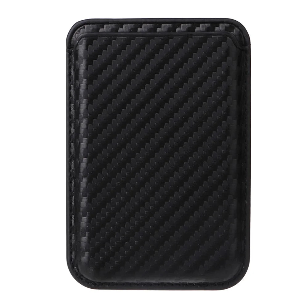 For iPhone 15 Pro Case with Magnetic Detachable Card Holder Carbon Fiber Texture Phone Cover - 7