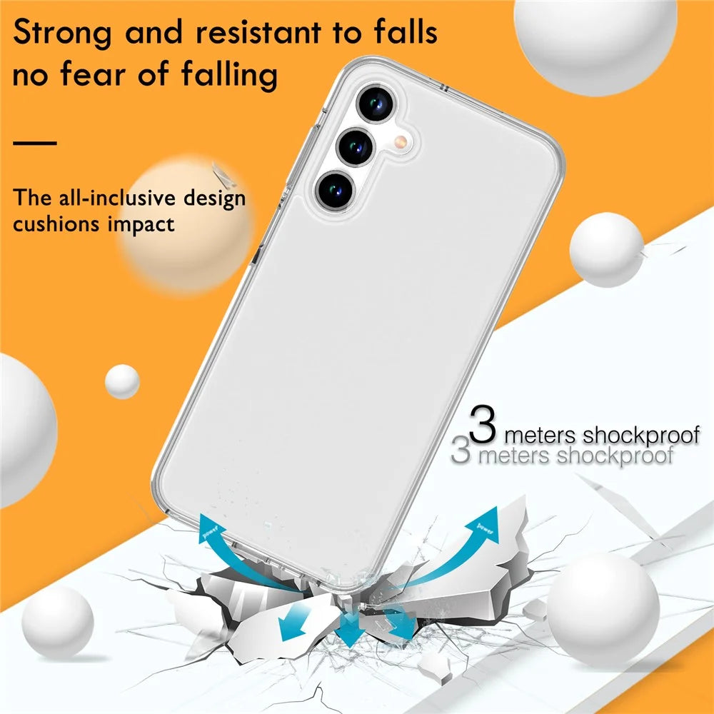 For Samsung Galaxy A15 5G Clear Case Hard PC + Soft TPU Hybrid Phone Cover - 5