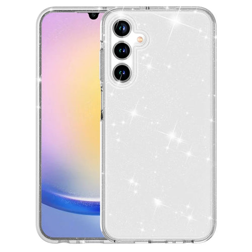 For Samsung Galaxy A15 5G Case Anti-Scratch TPU+PC Sparkly Glitter Clear Phone Cover - 1