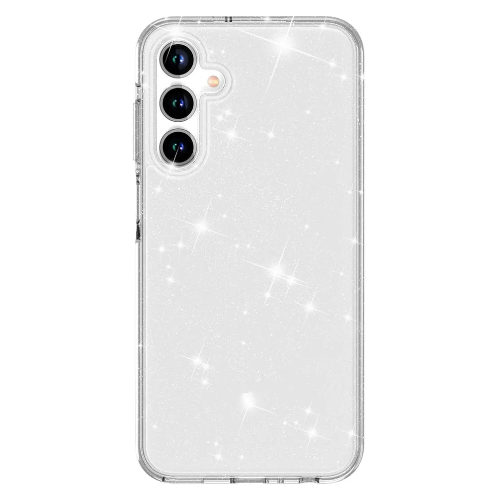 For Samsung Galaxy A15 5G Case Anti-Scratch TPU+PC Sparkly Glitter Clear Phone Cover - 2