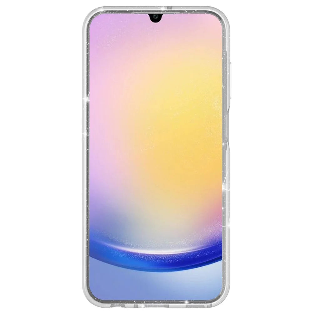 For Samsung Galaxy A15 5G Case Anti-Scratch TPU+PC Sparkly Glitter Clear Phone Cover - 3