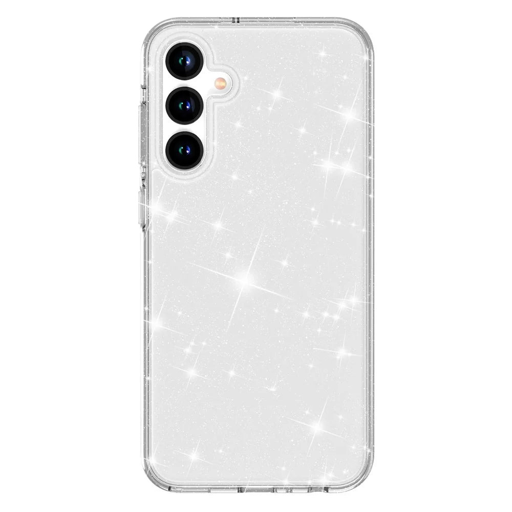 For Samsung Galaxy S23 FE Shockproof Case Anti-Drop Sparkly Glitter TPU+PC Clear Phone Case - 2