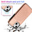 For iPhone 15 Cell Phone Case Imprinted Mandala Flower PU Leather+TPU Cover - Rose Gold - 6