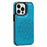 For iPhone 15 Pro Max Cell Phone Case Mandala Imprinted PU Leather+TPU Cover - Blue - 1