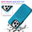 For iPhone 14 Pro Max Cell Phone Case Anti-scratch Mandala Imprinted PU Leather+TPU Cover - Blue - 6
