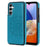 For Samsung Galaxy A14 5G / 4G Leather+TPU Case Kickstand Imprinted Mandala Flower Phone Shell - Dark Blue - 1