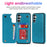 For Samsung Galaxy A14 5G / 4G Leather+TPU Case Kickstand Imprinted Mandala Flower Phone Shell - Dark Blue - 6