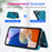 For Samsung Galaxy A14 5G / 4G Leather+TPU Case Kickstand Imprinted Mandala Flower Phone Shell - Dark Blue - 7