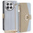 For OnePlus 12 5G Case PU Leather+TPU Zipper Pockets Phone Cover with Mirror and Card Slots - Blue - 1