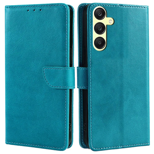 Leather Case for Samsung Galaxy A25 5G (Global) (161.0 x 76.5 x 8.3mm) Wallet Stand Cover - Baby Blue - 1