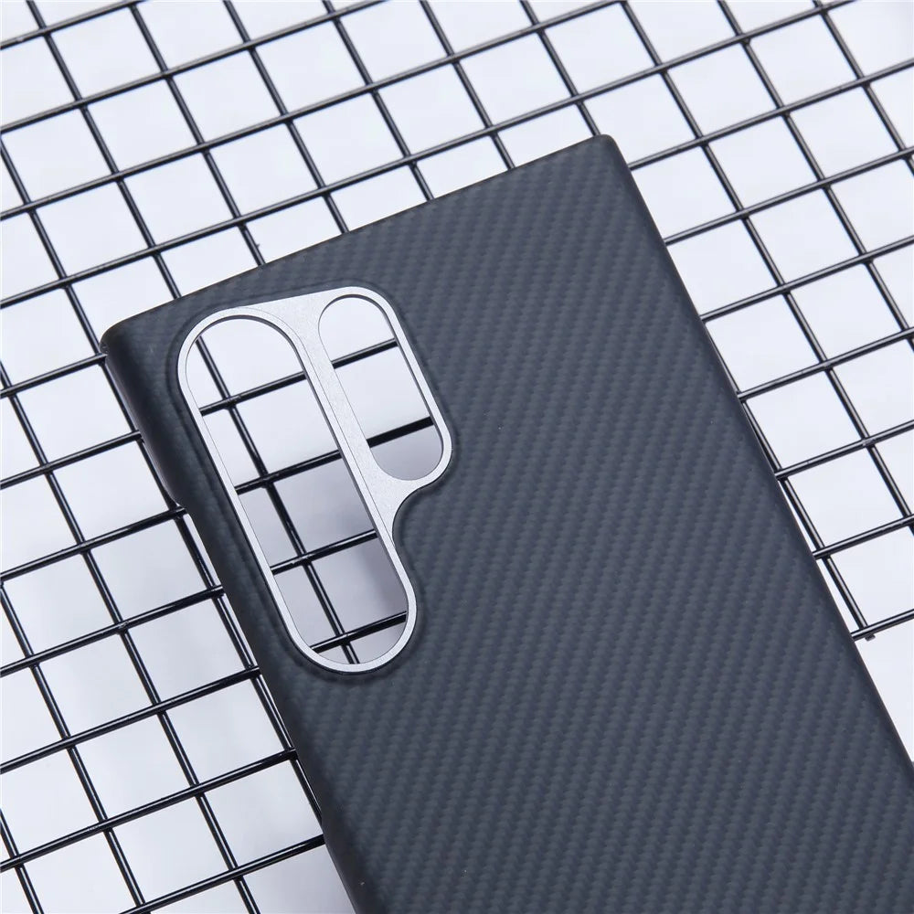 For Samsung Galaxy S23 Ultra Magnetic Case Aramid Fiber 600D Fine Texture Large Cutout Phone Cover - 5