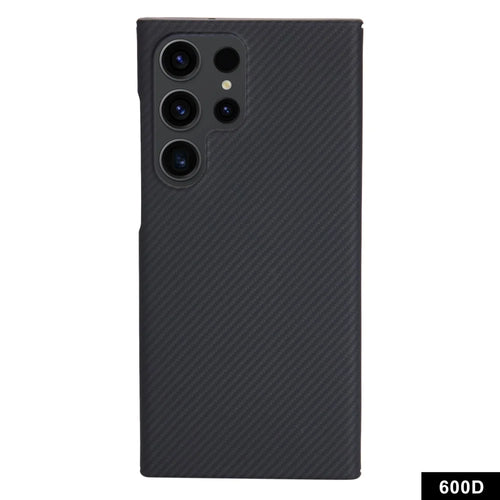 For Samsung Galaxy S23 Ultra Black Case 600D Fine Texture Aramid Fiber Slim Phone Cover - 1
