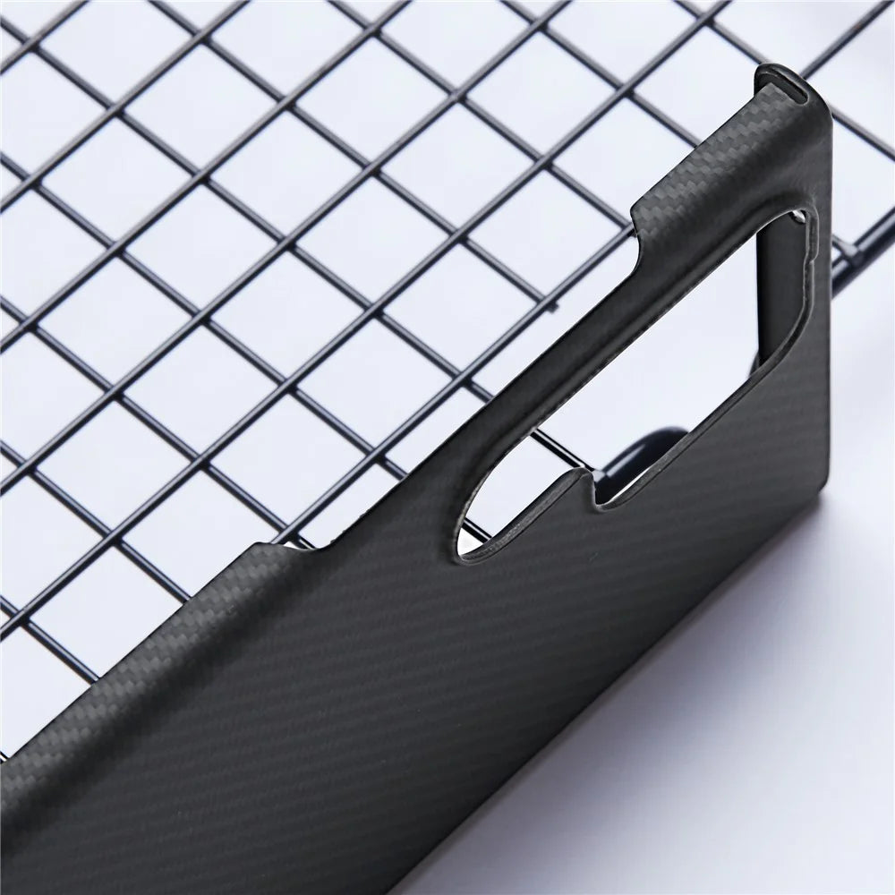 For Samsung Galaxy S23 Ultra Black Case 600D Fine Texture Aramid Fiber Slim Phone Cover - 5