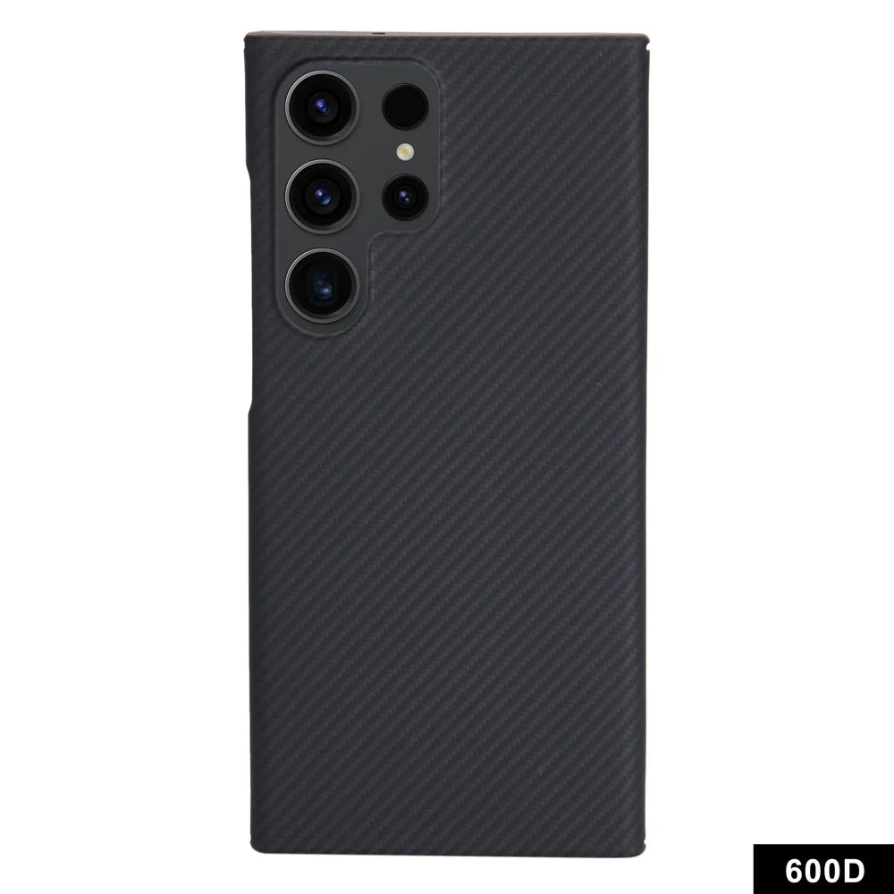 For Samsung Galaxy S24 Ultra Case 600D Fine Texture Aramid Fiber Slim Phone Cover, Black - 1