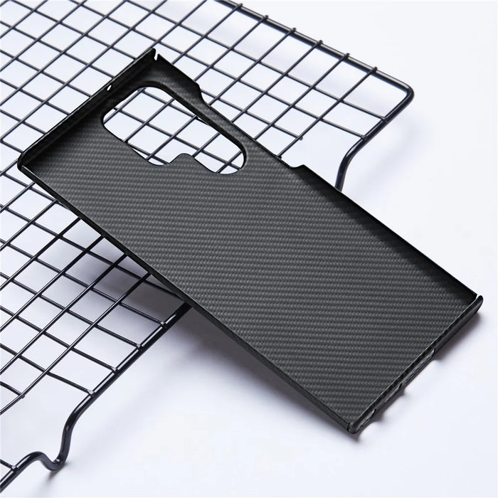For Samsung Galaxy S24 Ultra Case 600D Fine Texture Aramid Fiber Slim Phone Cover, Black - 2