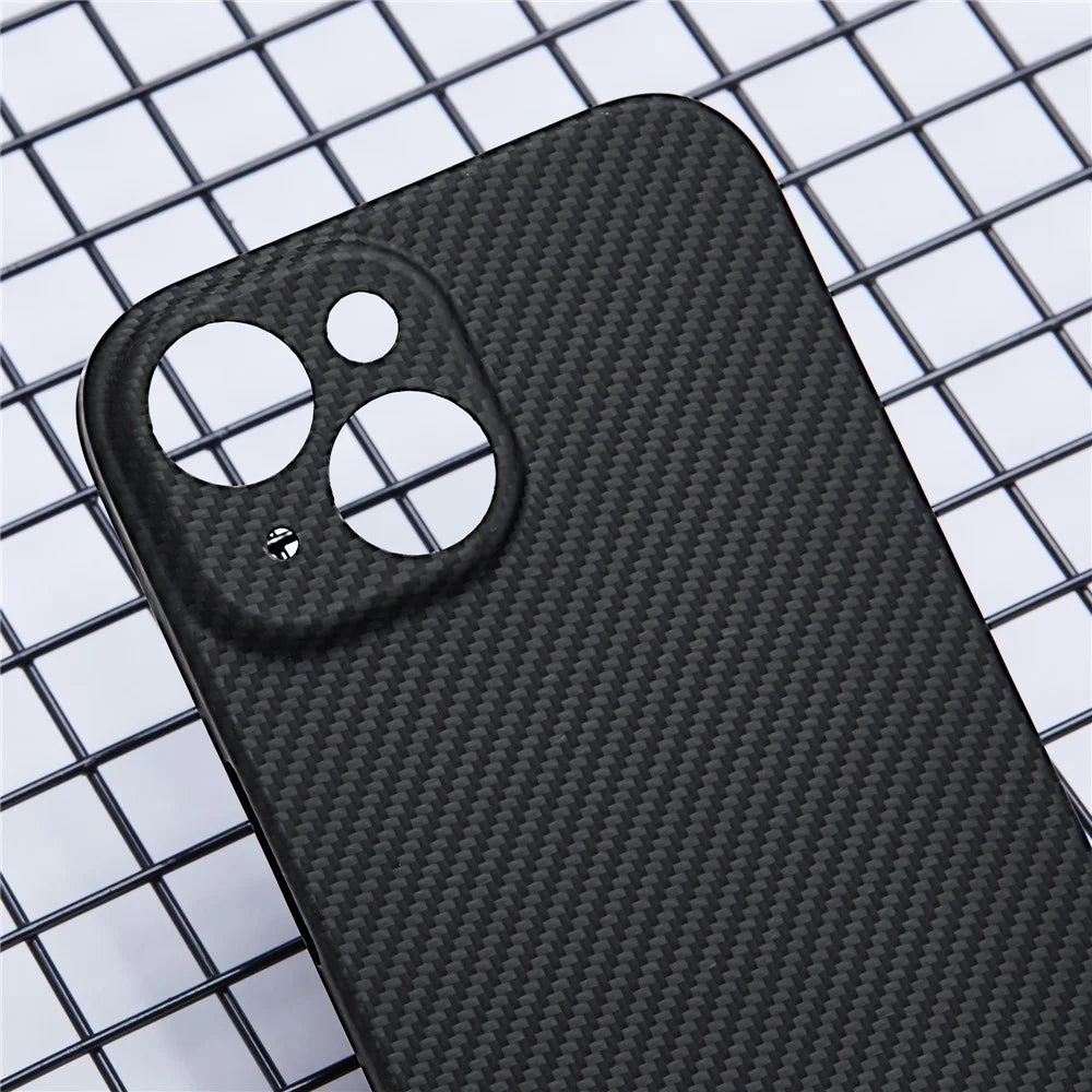Phone Shell for iPhone 14 Plus Case Magnetic 600D Fine Texture Aramid Fiber Phone Cover (Precise Lens Hole) - 4