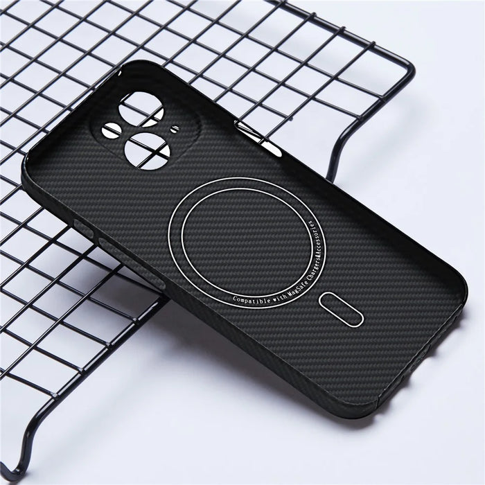 Compatible with MagSafe for iPhone 15 Plus Aramid Fiber Case 600D Fine Texture Phone Cover (Precise Lens Hole) - 2