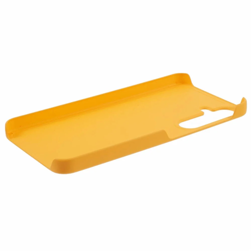 For Samsung Galaxy A55 5G Cell Phone Case Anti-scratch Hard PC Rubberized Cover - Yellow - 5