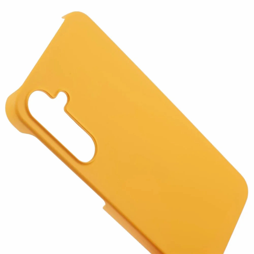 For Samsung Galaxy A55 5G Cell Phone Case Anti-scratch Hard PC Rubberized Cover - Yellow - 6