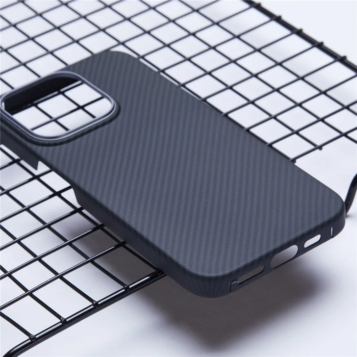 For iPhone 14 Pro Max Aramid Fiber Case 600D Fine Texture Phone Case Compatible with MagSafe - 6