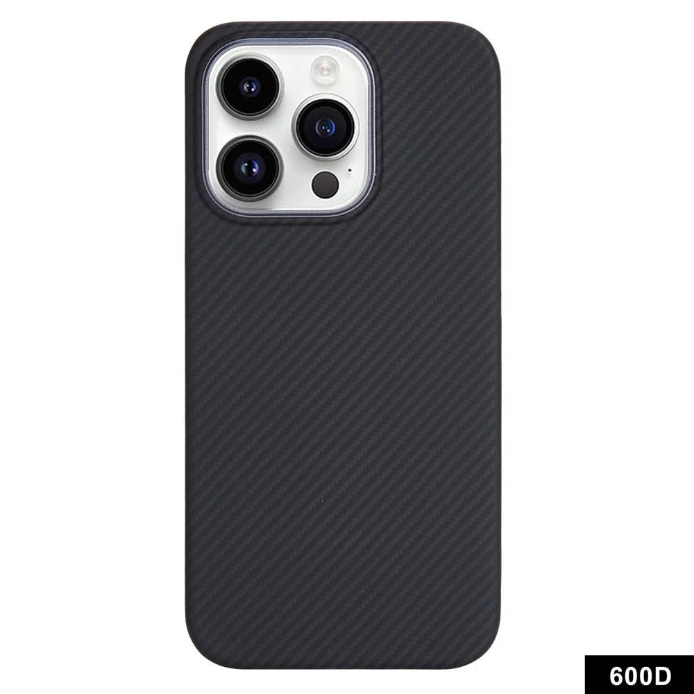For iPhone 13 Pro Aramid Fiber Case Compatible with MagSafe 600D Fine Texture Slim Phone Cover - 1