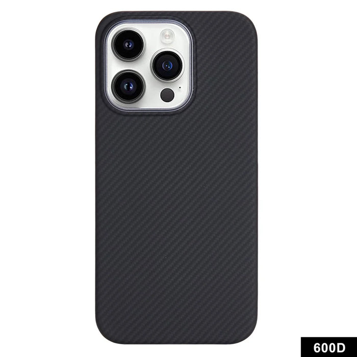 For iPhone 13 Pro Aramid Fiber Case Compatible with MagSafe 600D Fine Texture Slim Phone Cover - 1