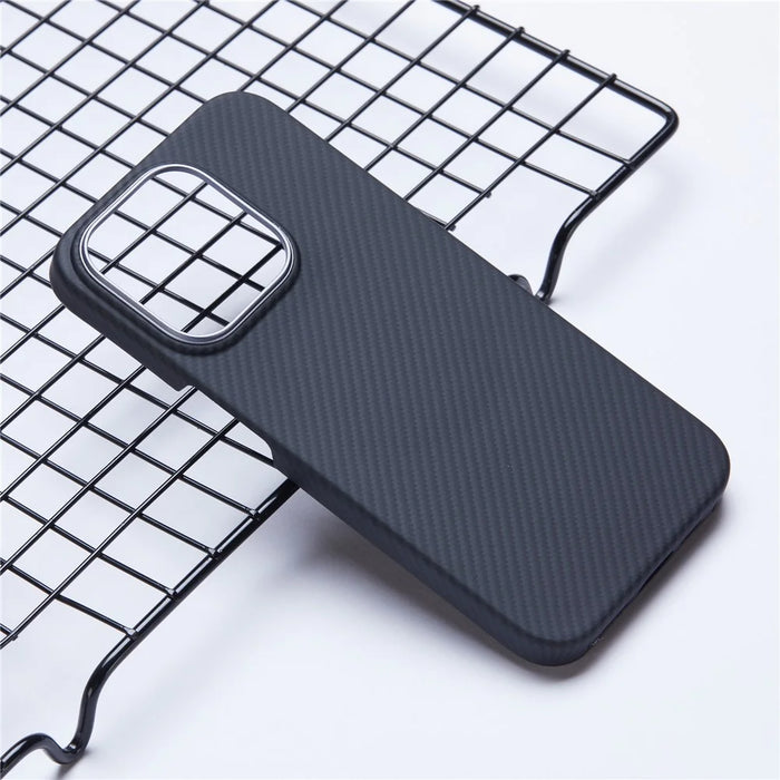 For iPhone 13 Pro Aramid Fiber Case Compatible with MagSafe 600D Fine Texture Slim Phone Cover - 3