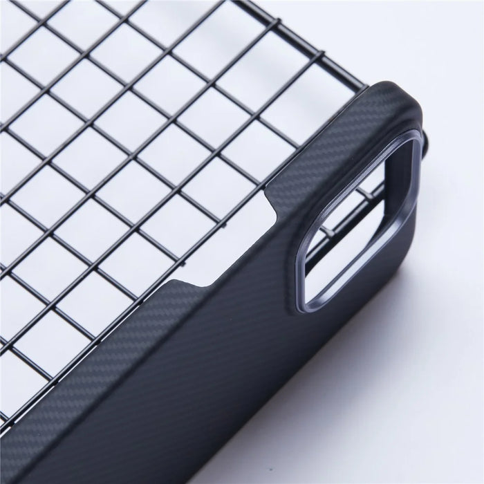 For iPhone 13 Pro Aramid Fiber Case Compatible with MagSafe 600D Fine Texture Slim Phone Cover - 7