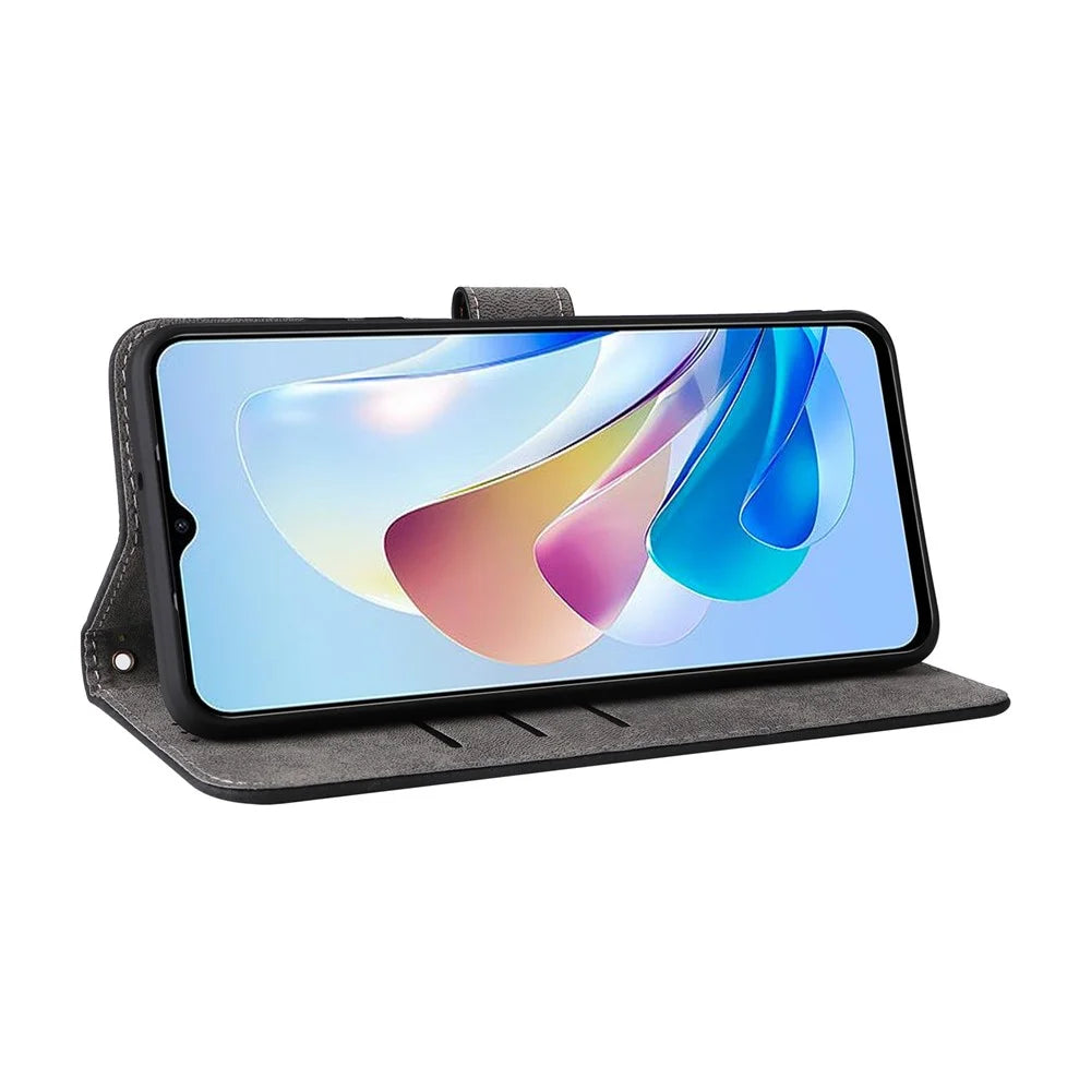For ZTE Blade V41 Vita 5G / Axon 40 Lite / Blade V40 Design / V50 Design 5G / nubia Neo 5G Leather Case Phone Cover RFID Blocking - Black - 3