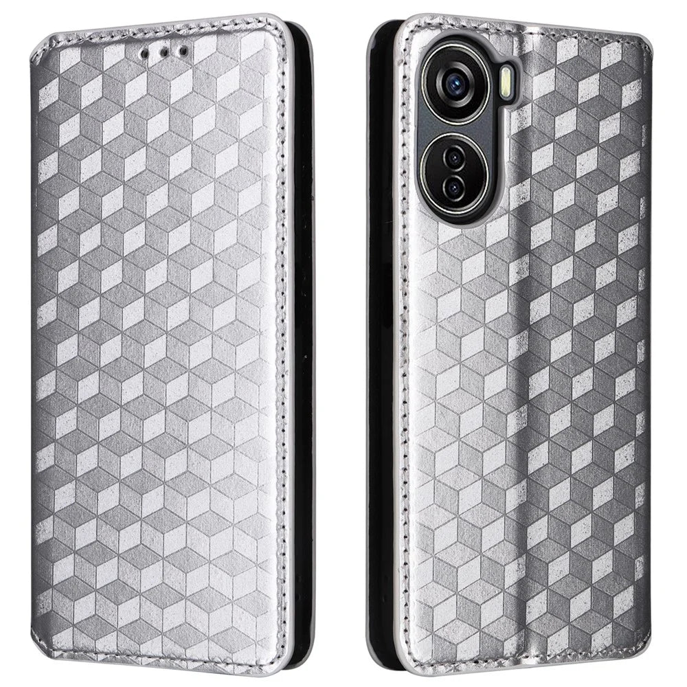For ZTE Blade V41 Vita 5G / Axon 40 Lite / Blade V40 Design / Blade V50 Design 5G / nubia Neo 5G Case Stand Magnetic Phone Cover - Silver - 1