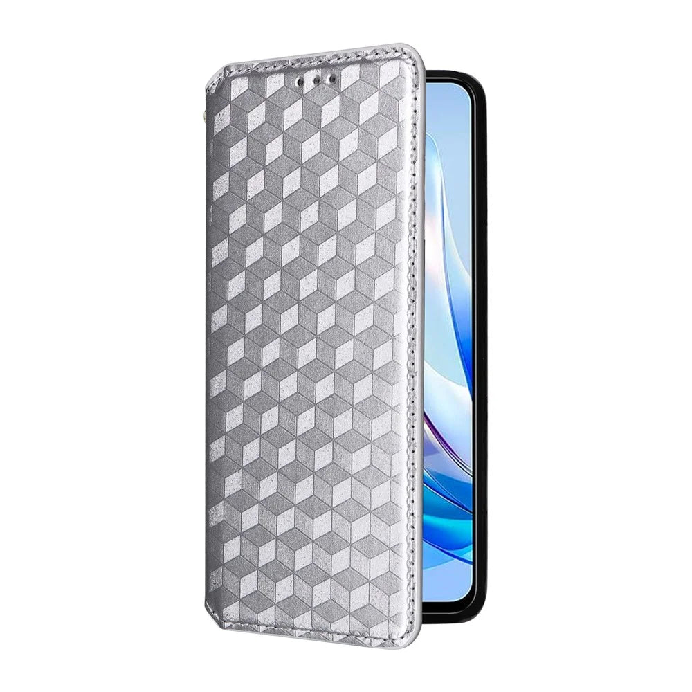 For ZTE Blade V41 Vita 5G / Axon 40 Lite / Blade V40 Design / Blade V50 Design 5G / nubia Neo 5G Case Stand Magnetic Phone Cover - Silver - 5