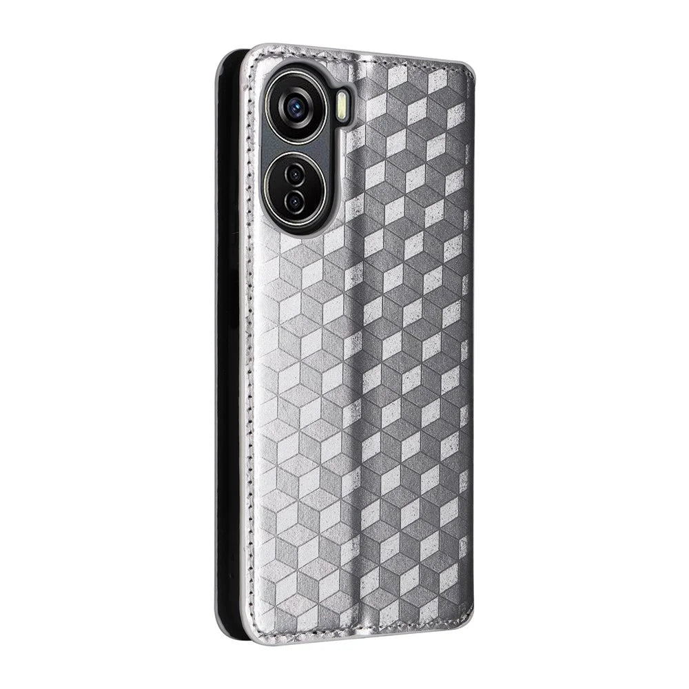 For ZTE Blade V41 Vita 5G / Axon 40 Lite / Blade V40 Design / Blade V50 Design 5G / nubia Neo 5G Case Stand Magnetic Phone Cover - Silver - 6