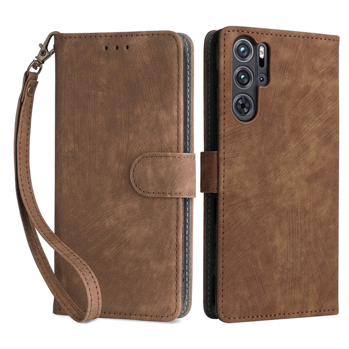 For ZTE nubia Red Magic 9 Pro 5G  /  9 Pro+ 5G Case Leather RFID Blocking Phone Cover - Brown - 1