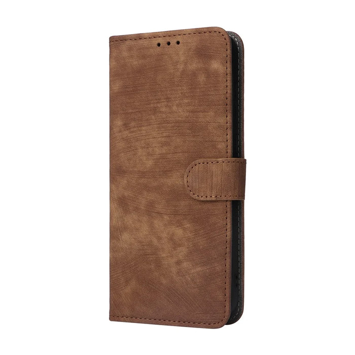 For Samsung Galaxy A55 5G Stand Case Shockproof Shell RFID Blocking Phone Cover Wallet - Brown - 5