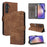 For Samsung Galaxy A55 5G Stand Case Shockproof Shell RFID Blocking Phone Cover Wallet - Brown - 7