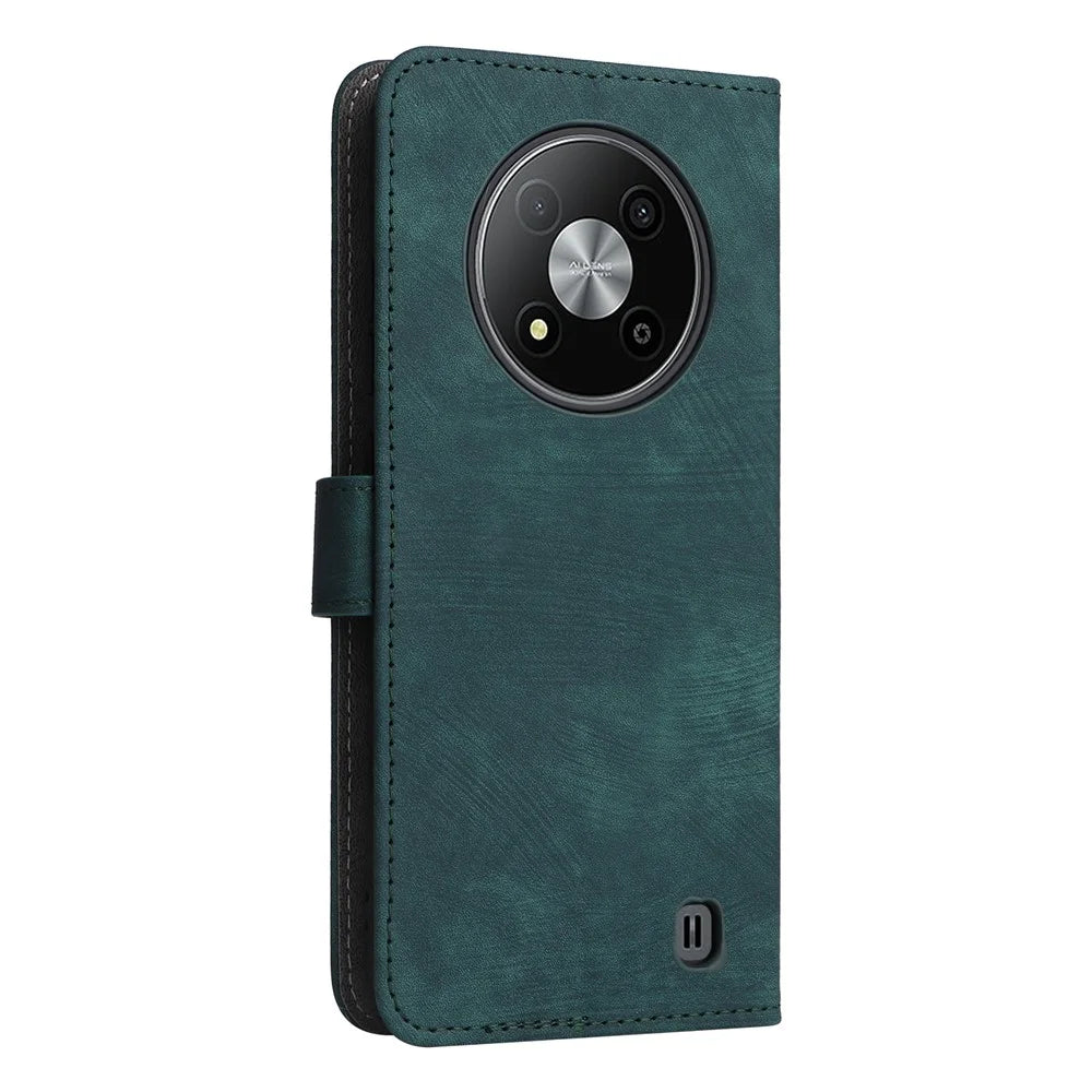 For ZTE Blade A73 Pro 5G / A73 5G / Optus X Pro 5G Case RFID Blocking Card Slots Phone Cover with Hand Strap - Green - 6